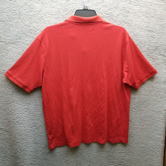 Murano Men's L Liquid Luxury Red Short Sleeve Polo 100% Cotton 47" 27.25" 10" - Picture 7 of 10